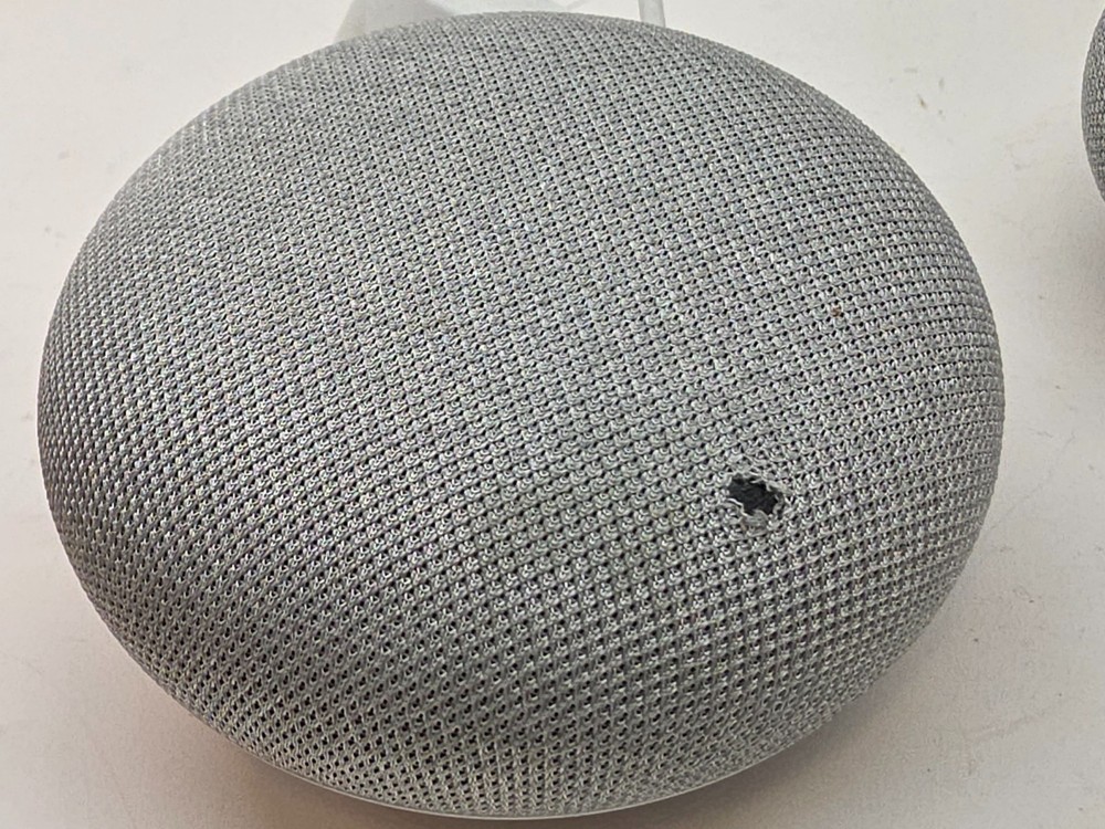 Google Home Mini HOA Smart Assistant Speaker Set Gray Top Orange Bottom
