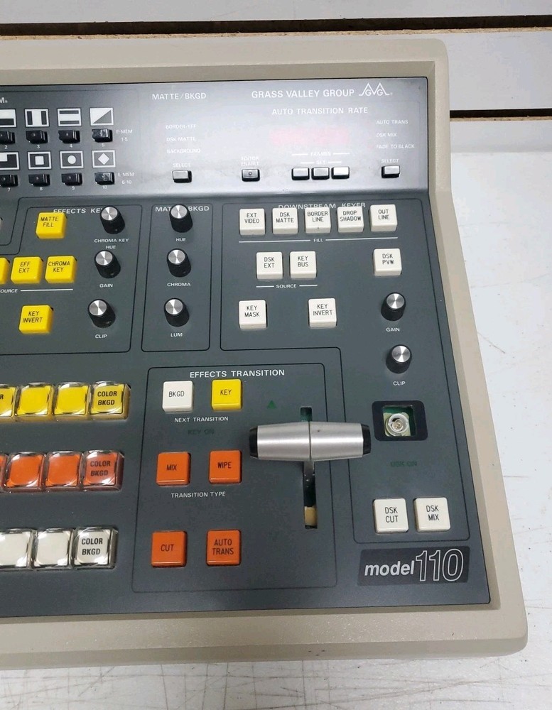 Grass Valley Group Model 110 Video Production Switcher Panel w/Cable - Untested