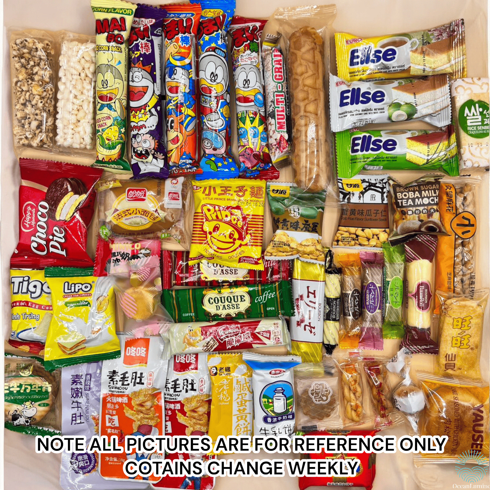 80 Pieces With Drink & Ramen Mix Variety Asian Snack Box Japanese Korean Taiwan