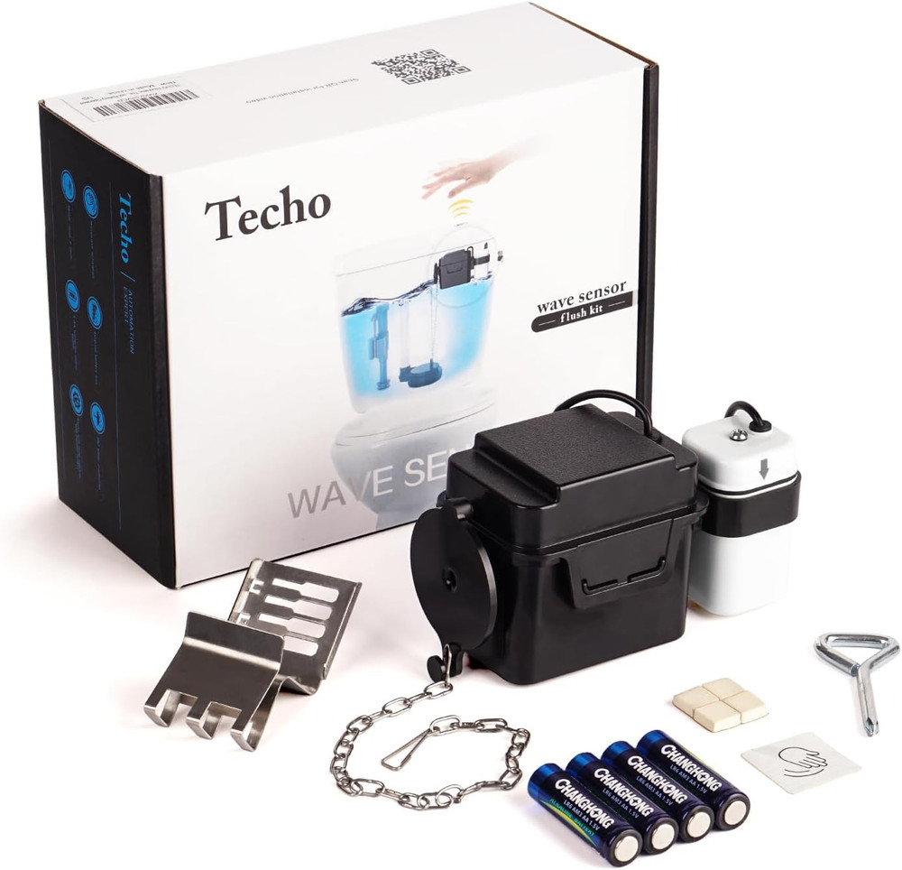 Touchless Toilet Flush Kit, Adjustable Sensor, 1256315 Adapt K1954, Automatic To