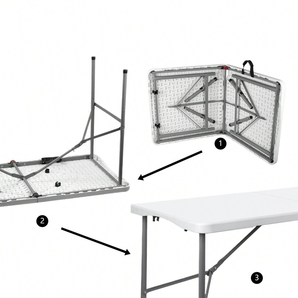 4FT Plastic Folding Table, Shooting Table, HDPE Portable Picnic Table-FGQA
