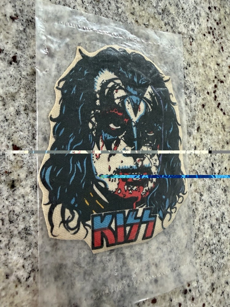 KISS 1980 SEALED GENE SIMMONS LARGE IRON ON PATCH MEXICO AUCOIN VINTAGE RARE!