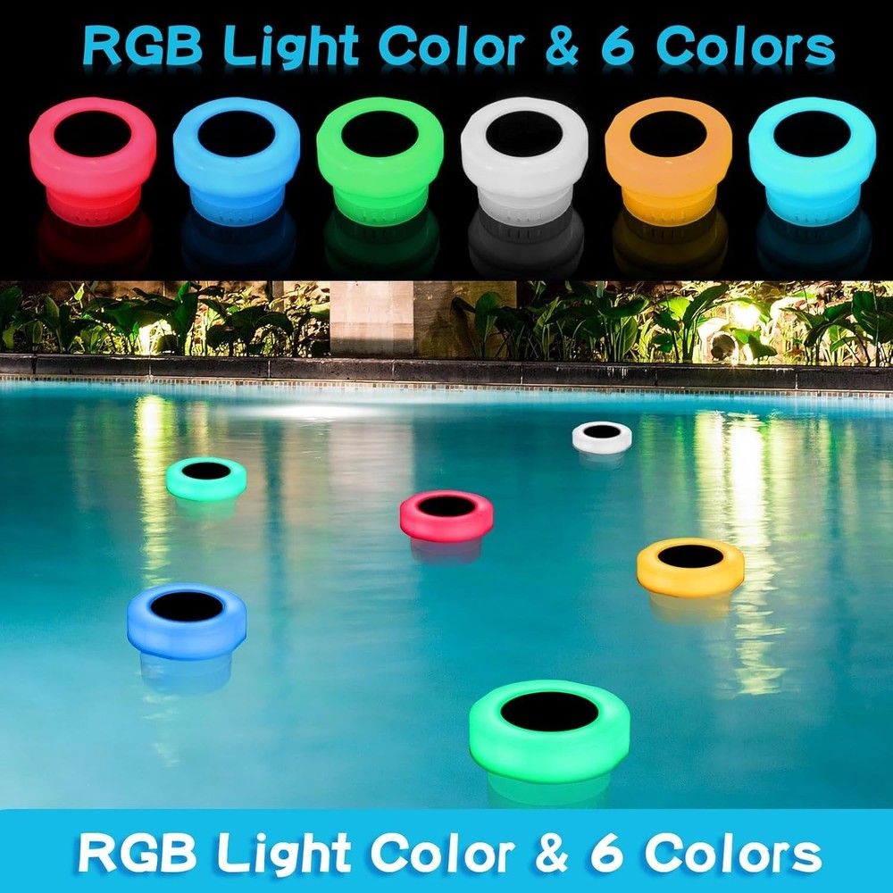 3 Pcs Pool Floater Kit with Strips Thermometer Waterproof Light