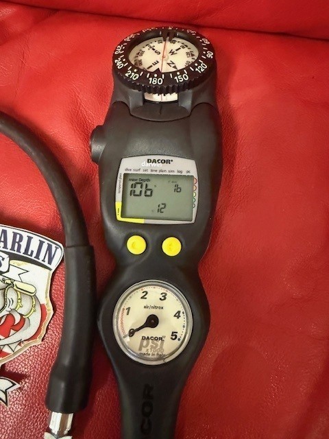 SCUBA COMPUTER - 3 Gauge Nitrox Console w/ Pressure Gauge & Compass