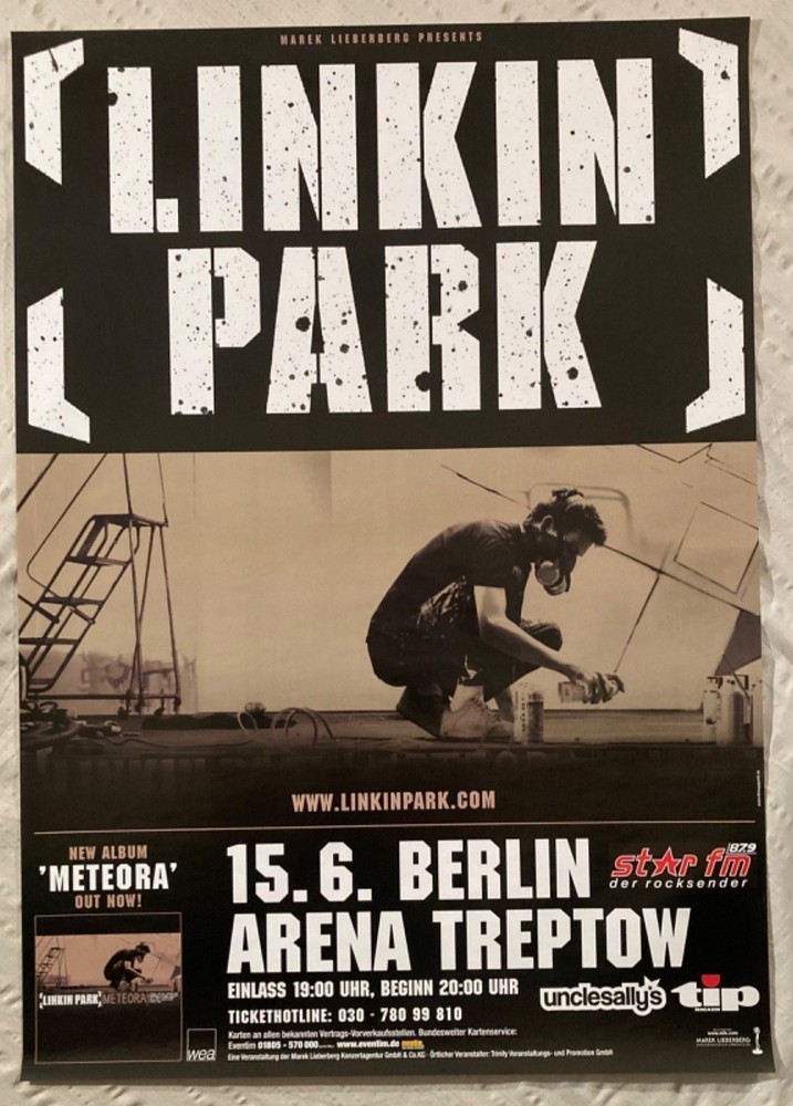 Linkin Park 2003 German Tour Poster Meteora Berlin  Chester Bennington G