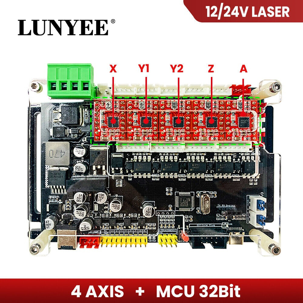 New CNC 4AXIS Stepper Motor Controller MCU32 Bit GRBL Driver Board With Offline