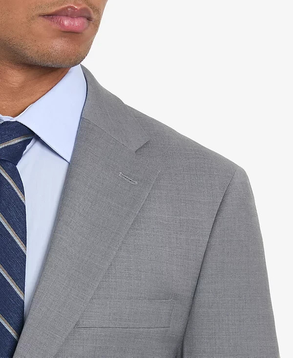 Tommy Hilfiger Men's Solid Pearl Grey Suit Jacket NWT