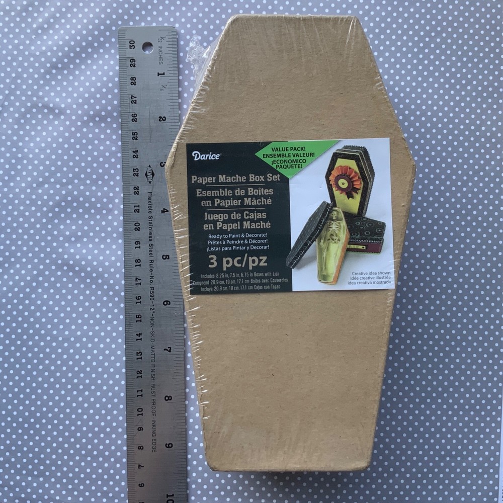 Darice Craft Paper Mache Nesting Box Coffins