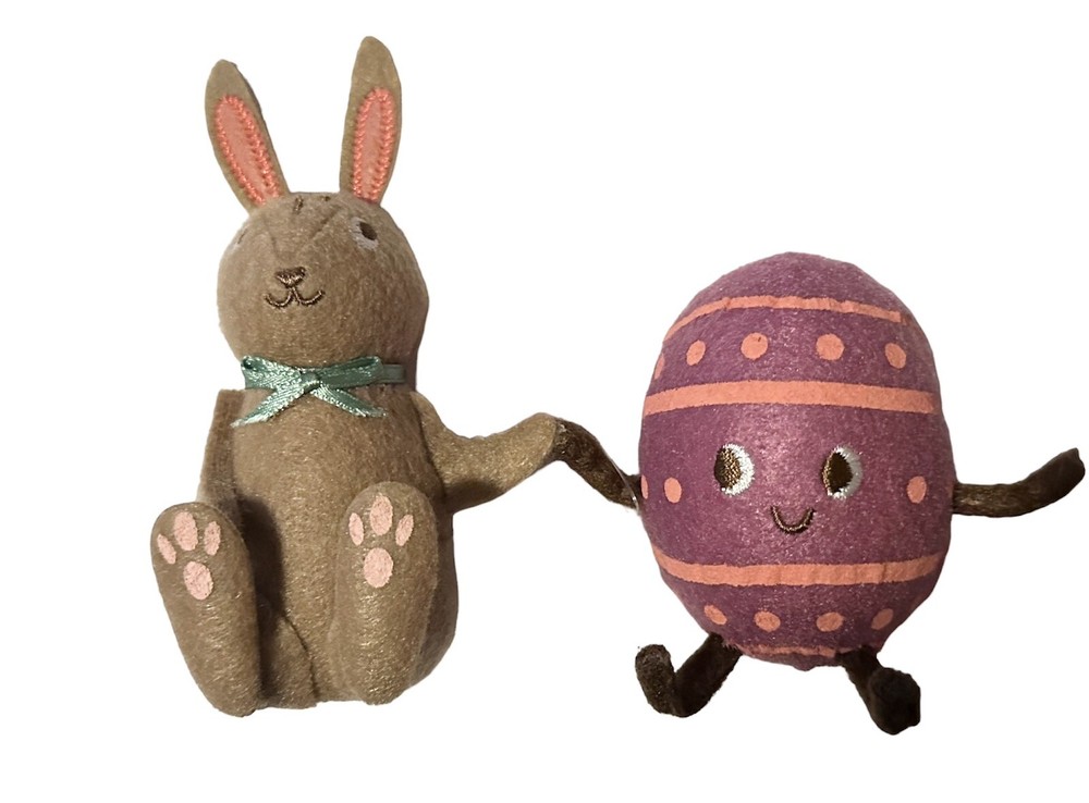 Target Spritz Bunny & Egg Holding Hands Felt Duo Easter Spring 2024
