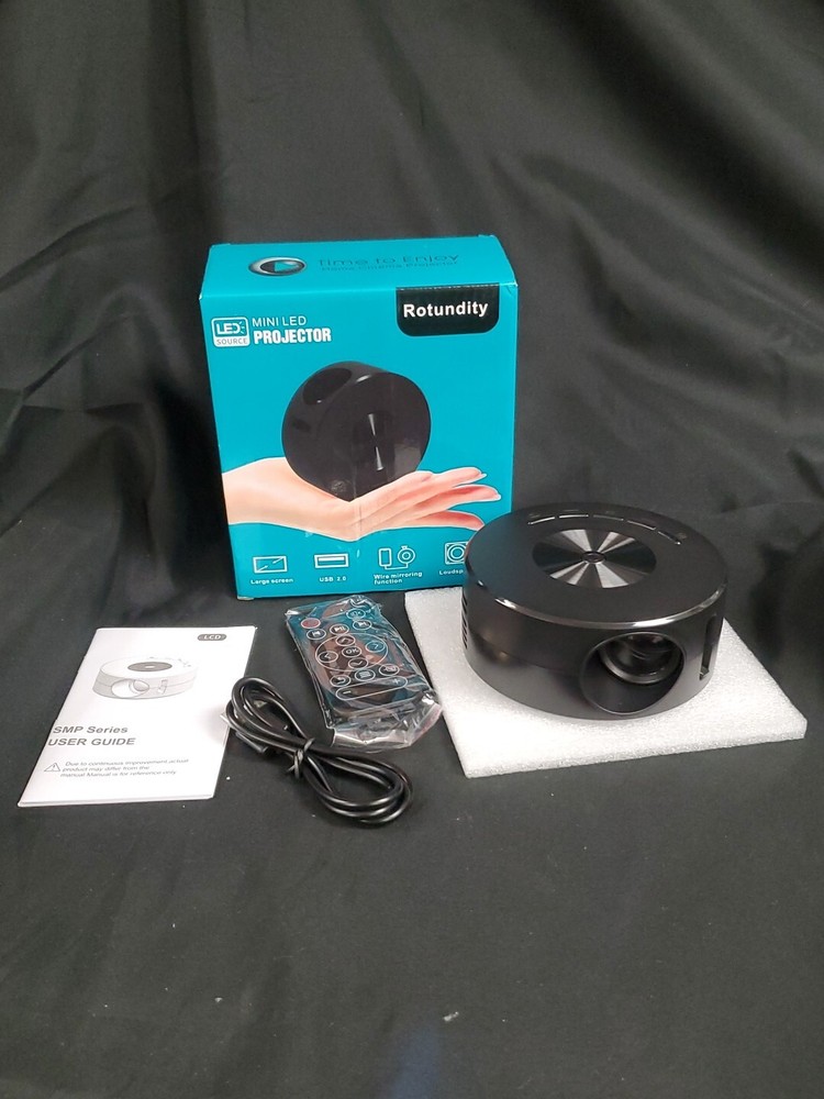 Rontundity Time to Enjoy Mini Projector LED 1080 Pixels NEW