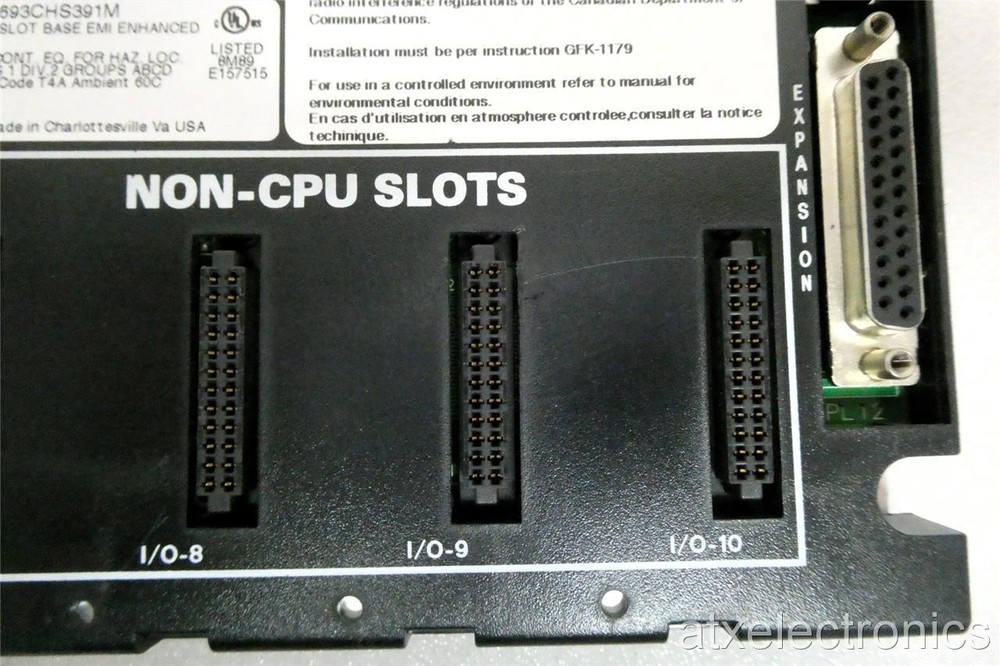 GE Fanuc IC693CHS391M 10-Slot Programable Controller Backplane