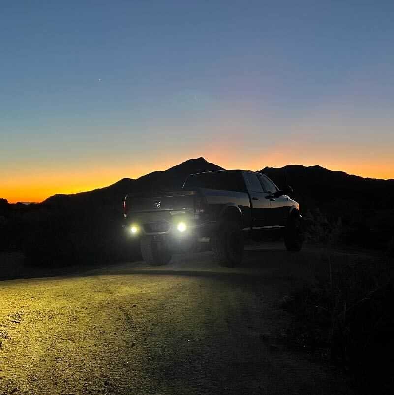 NACHO Quatro Spot 4-inch Offroad LED 120W Fog Lights Pair & Amber/Smoked Covers