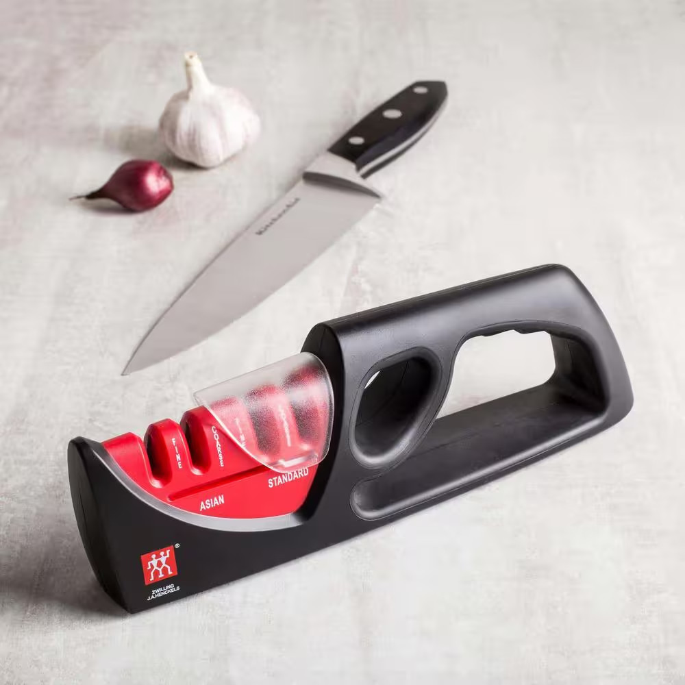 Sharpener Course and Fine-Grit Ceramic Manual 4-Stage Pull-Through Knife Sharpen