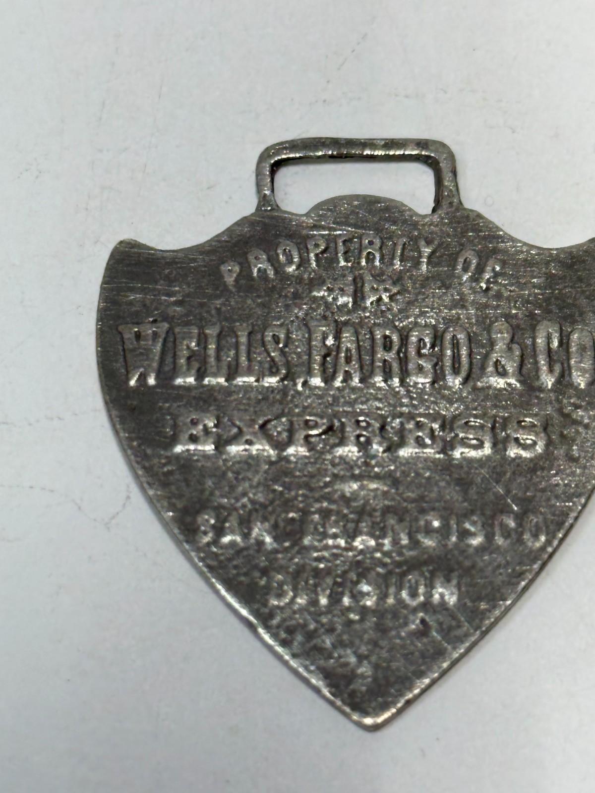 Vintage Advertising Watch fob Wells Fargo Co. Express San Francisco, California