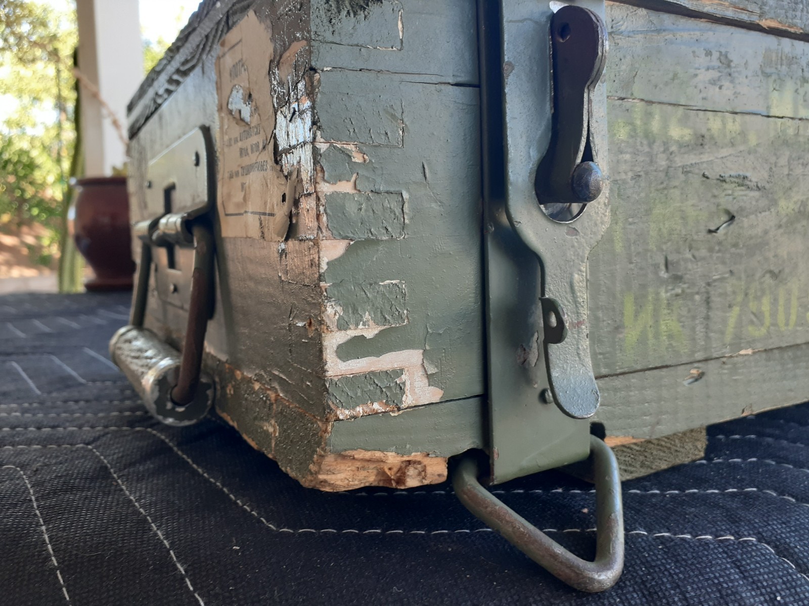 Vintage Military Wooden Crate 7.62MM M67 Green Ammo Box Serbian Russian ???