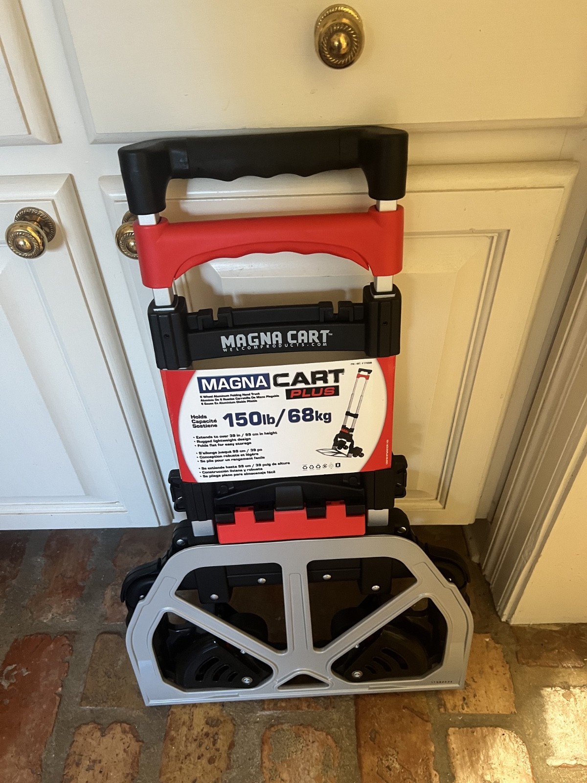 Magna Cart Plus 6 Wheel Folding Aluminum Hand with Tote Attachment New