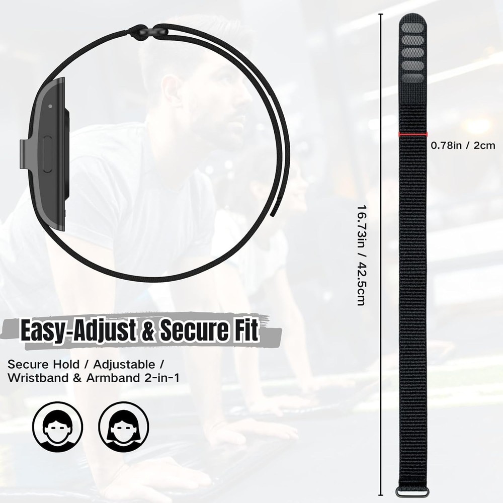 Bicep Bands Compatible with Hume Band, Nylon Loop Replacement Strap, Soft Bre...