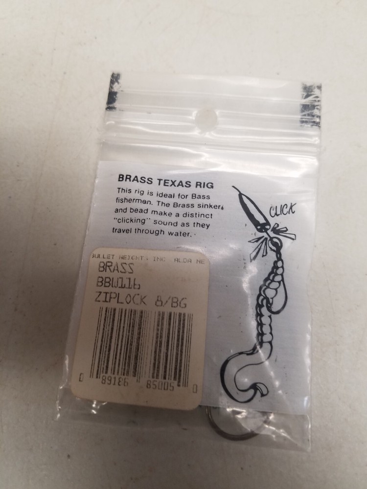 3 - Bullet Weights Brass Fish Hooks 1/16 oz