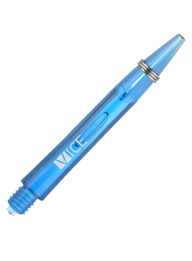 CLEAR BLUE MEDIUM  ONE80 PROPLAST VICE GRIP DART SHAFTS.. 48mm