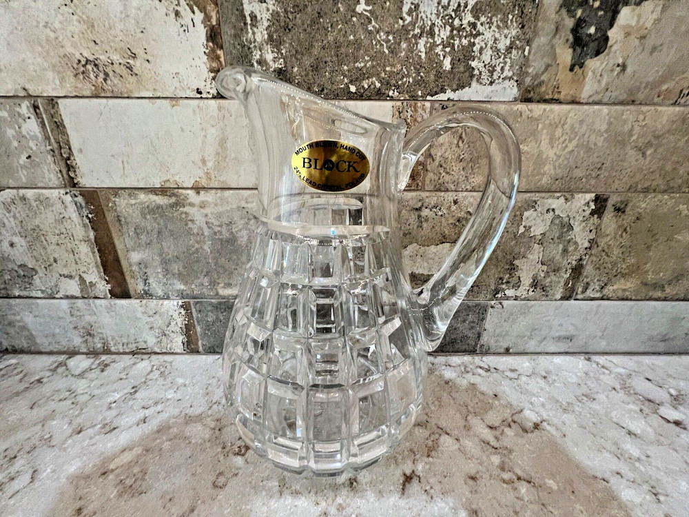 Block Crystal Ice Pitcher...NWT