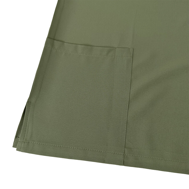 Women Men Stretch Nurse Uniform Medical Scrub Sets V-Neck Top Jogger Pant Unisex