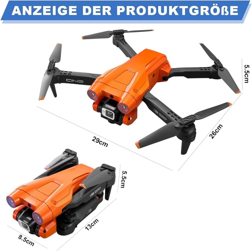 i3 PRO Foldable RC Drone 4K HD FPV Camera Obstacle Avoidance Quadcopter +Battery