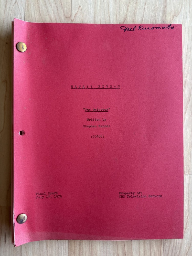 Hawaii Five-O 'The Defector' Original Script Final Draft 1975