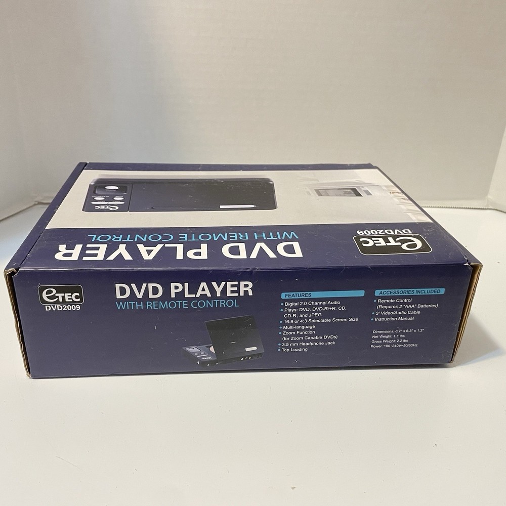 etec DVD2009 Player With Remote Control