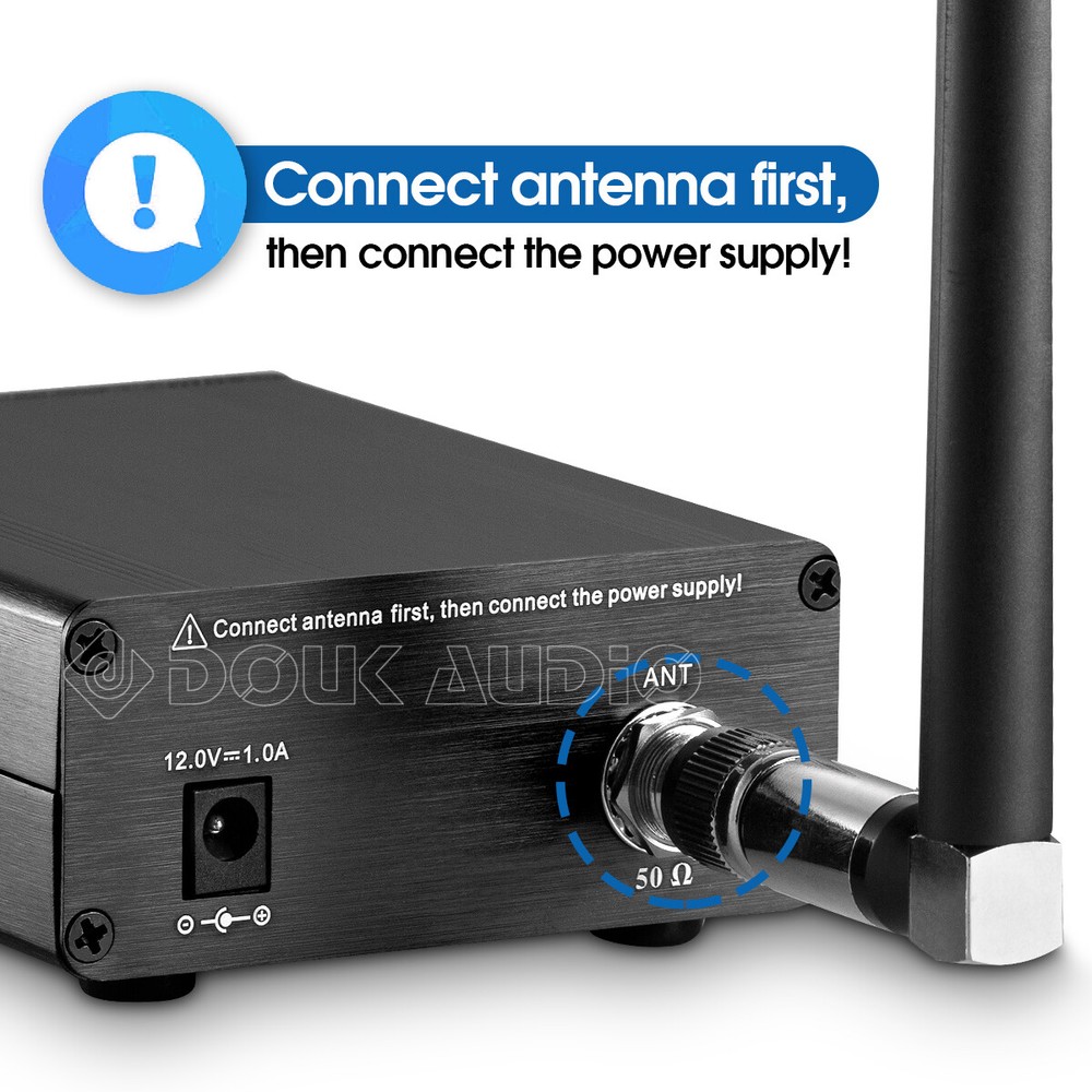 FM Transmitter 0.5W 76MHz~108MHz AUX+MIC Stereo Broadcast Station w/LCD Display