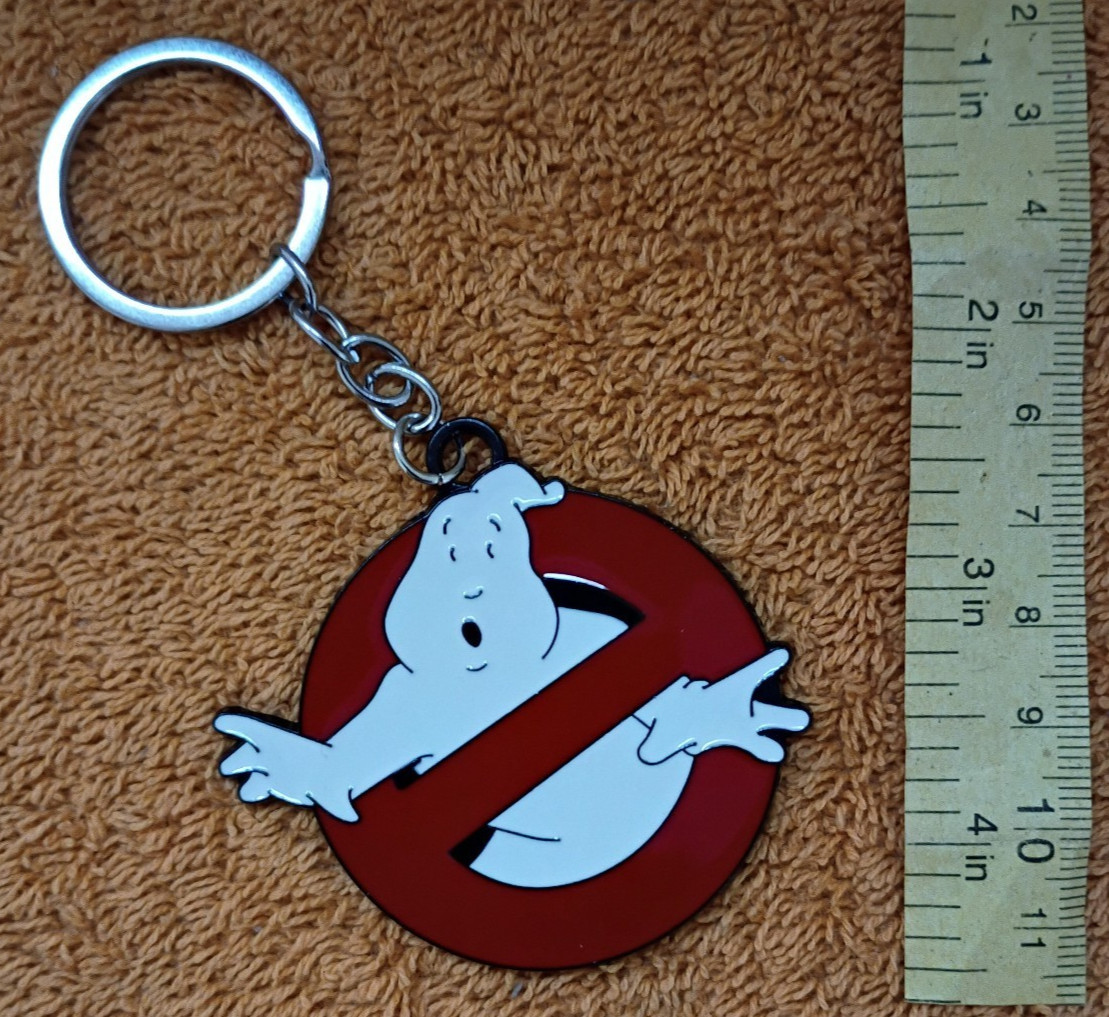 GHOSTBUSTERS LOGO KEYCHAIN - Rigid Plastic - ghost movie keyring key ring chain