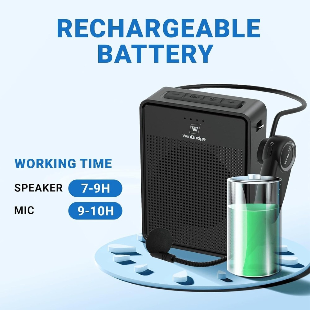 Ultra-Lightweight Wireless Microphone Headset for Effortless Voice Amplification