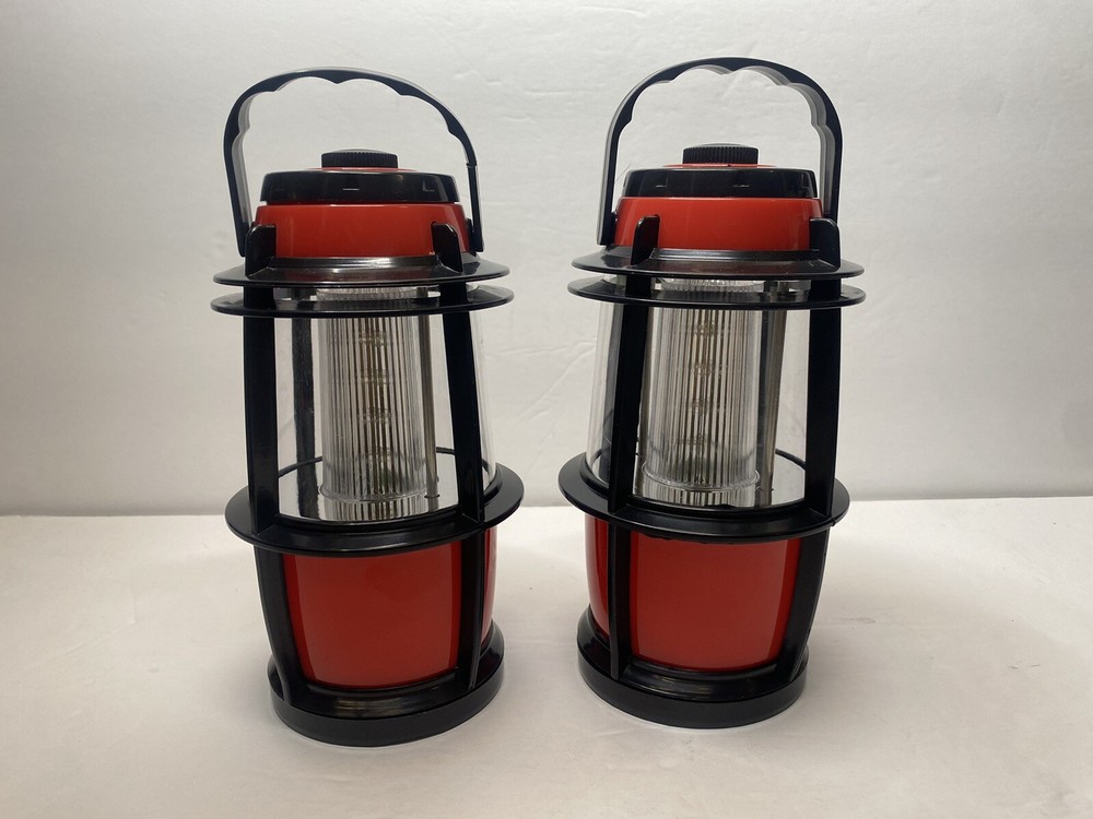 LED Lanterns • Red & Black • Set Of 2