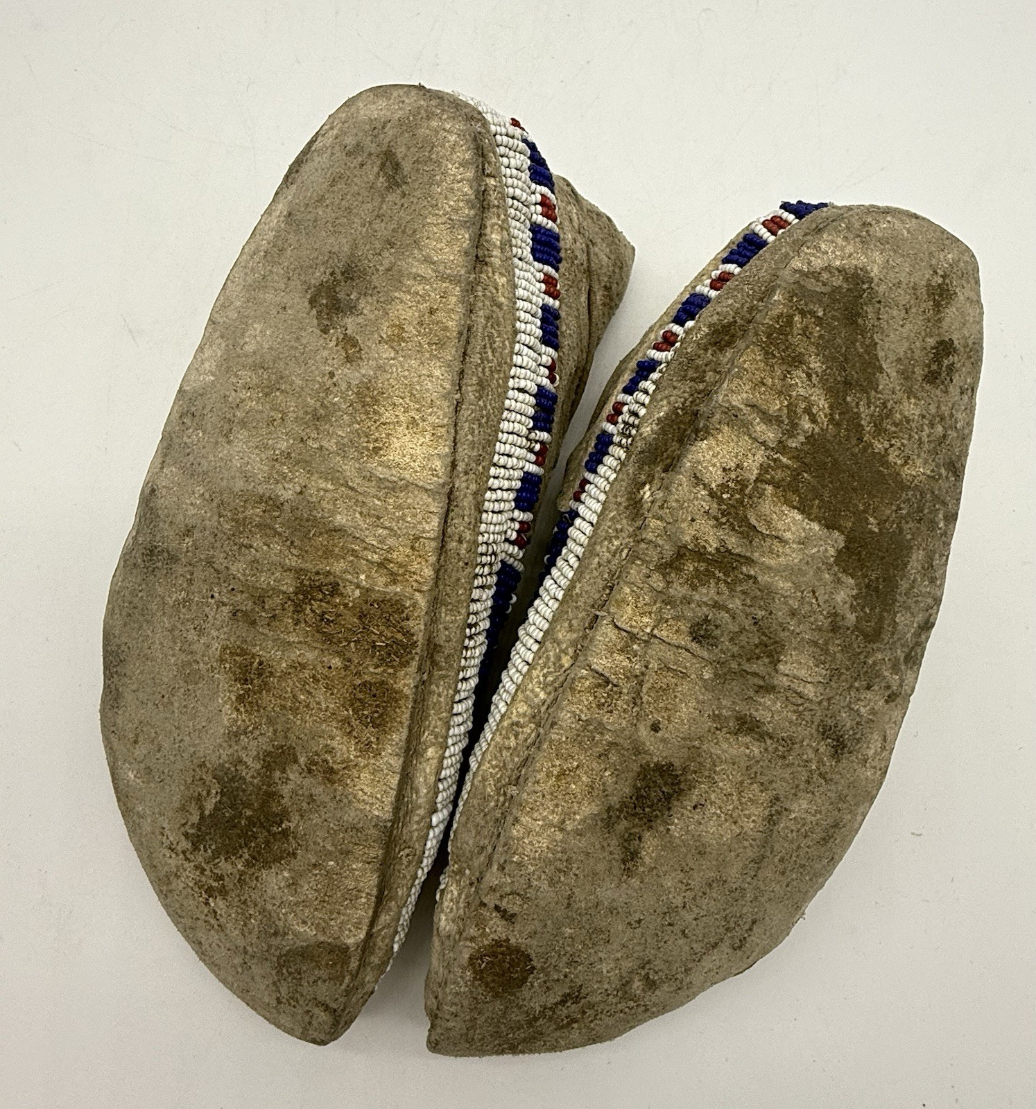 Old Plains Indian Sioux Beaded Moccasins