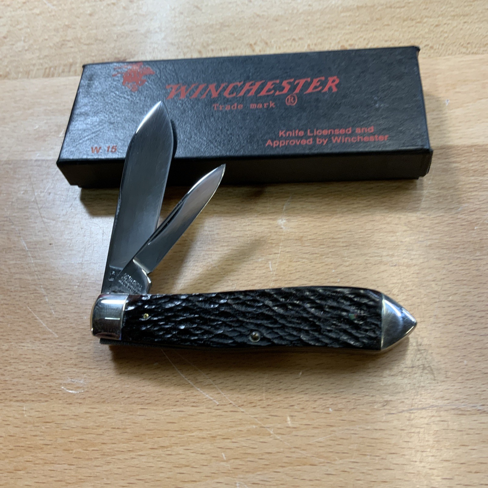 Winchester Torpedo Jack 2857 Two Blade , Original Box Excellent 1987 Made In USA