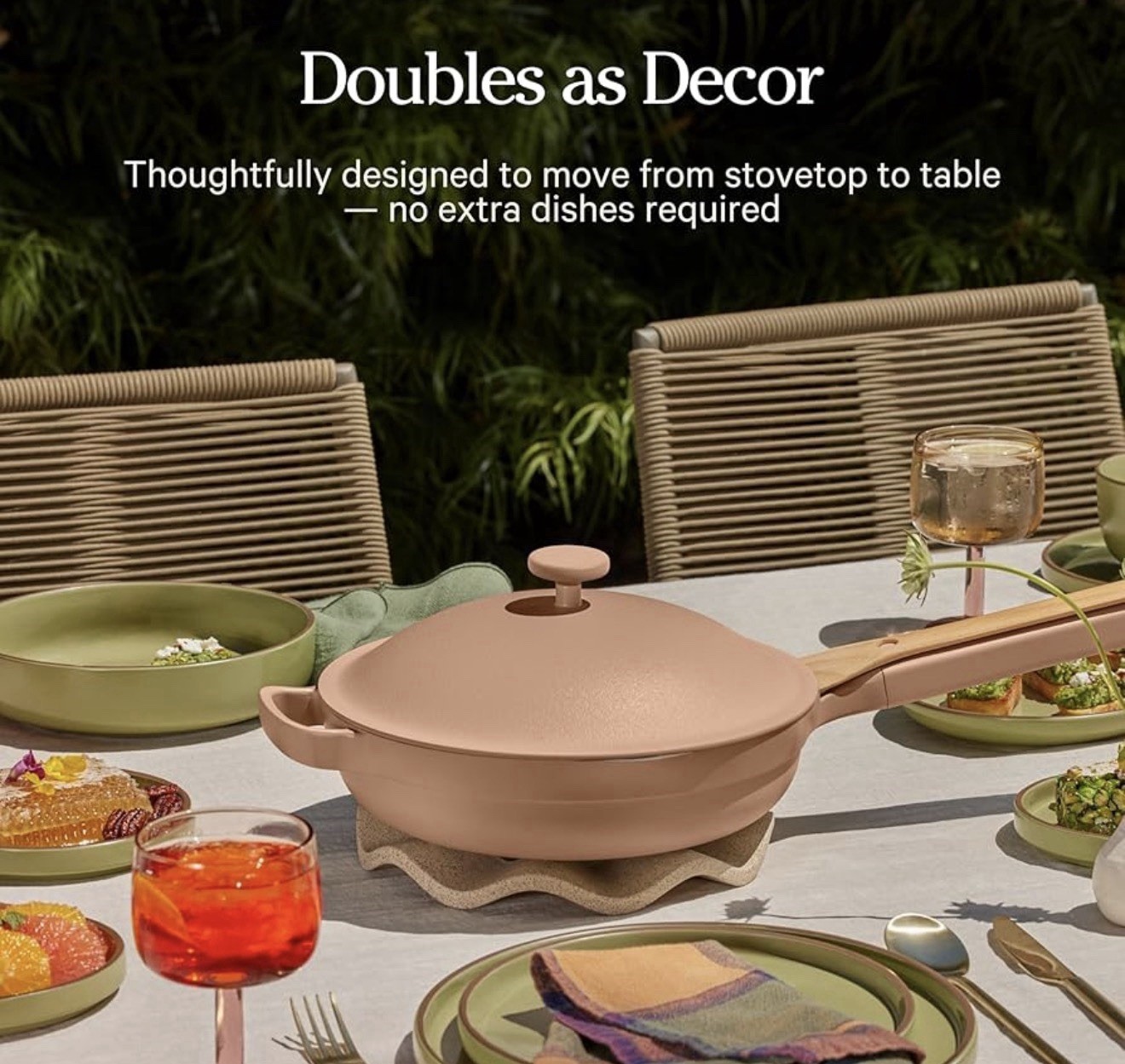 Our Place Always Pan In Spice Color 2.6qt/2.46l 10.5” Diameter With Steam Basket