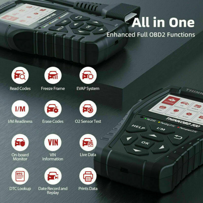 THINKOBD500 OBD2 Scanner Code Reader Check Engine Fault Car Diagnostic Tool US