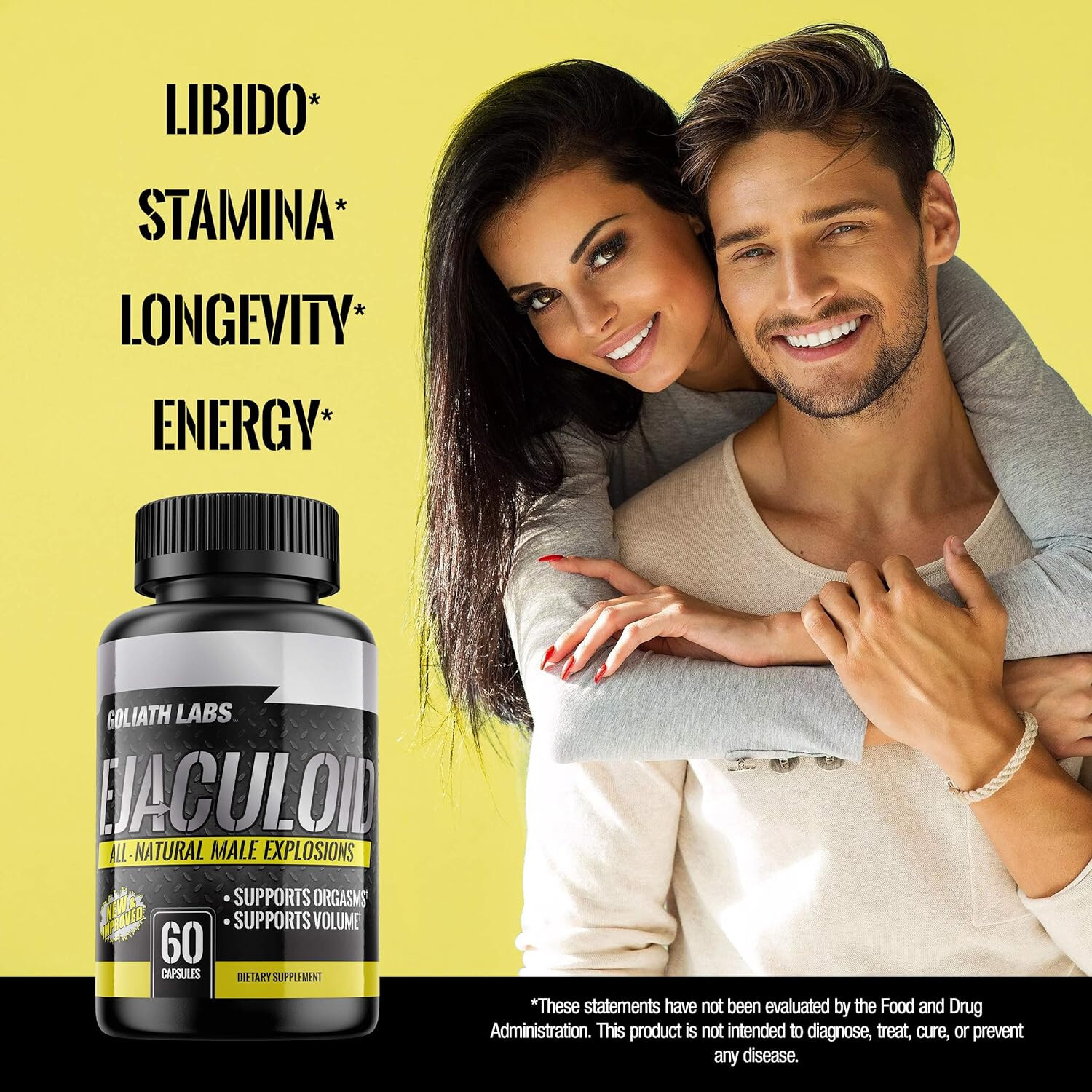 Best Enhancement, Male Supplement, Sex Pills for Men, Hard On, Ejaculoid 60 Ct