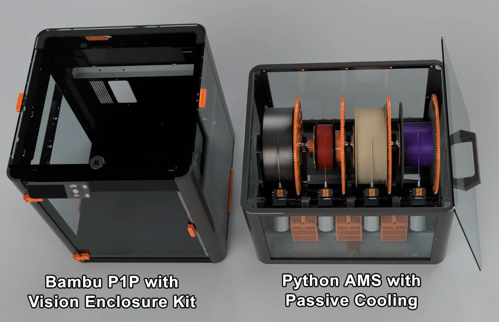 Acrylic Panels for Bambu Python AMS Enclosure PANELS ONLY