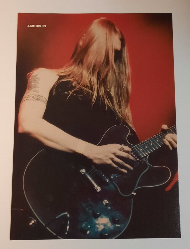 AMORPHIS  ~ Late 1990's Finnish doom death metal live pic ~ Magazine Page PINUP