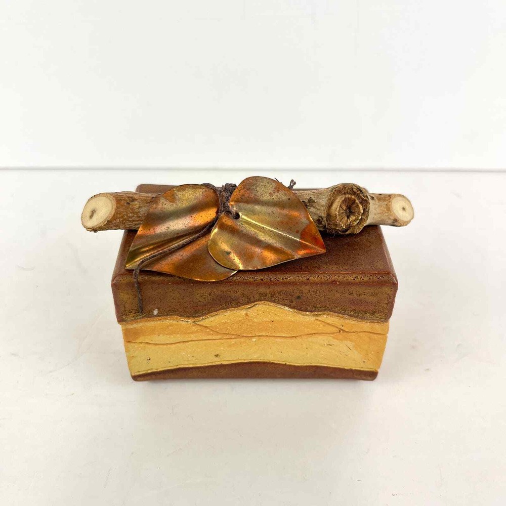 Handmade Ceramic Small Mountain Box 3.5 x 2 Trinket Keepsakes