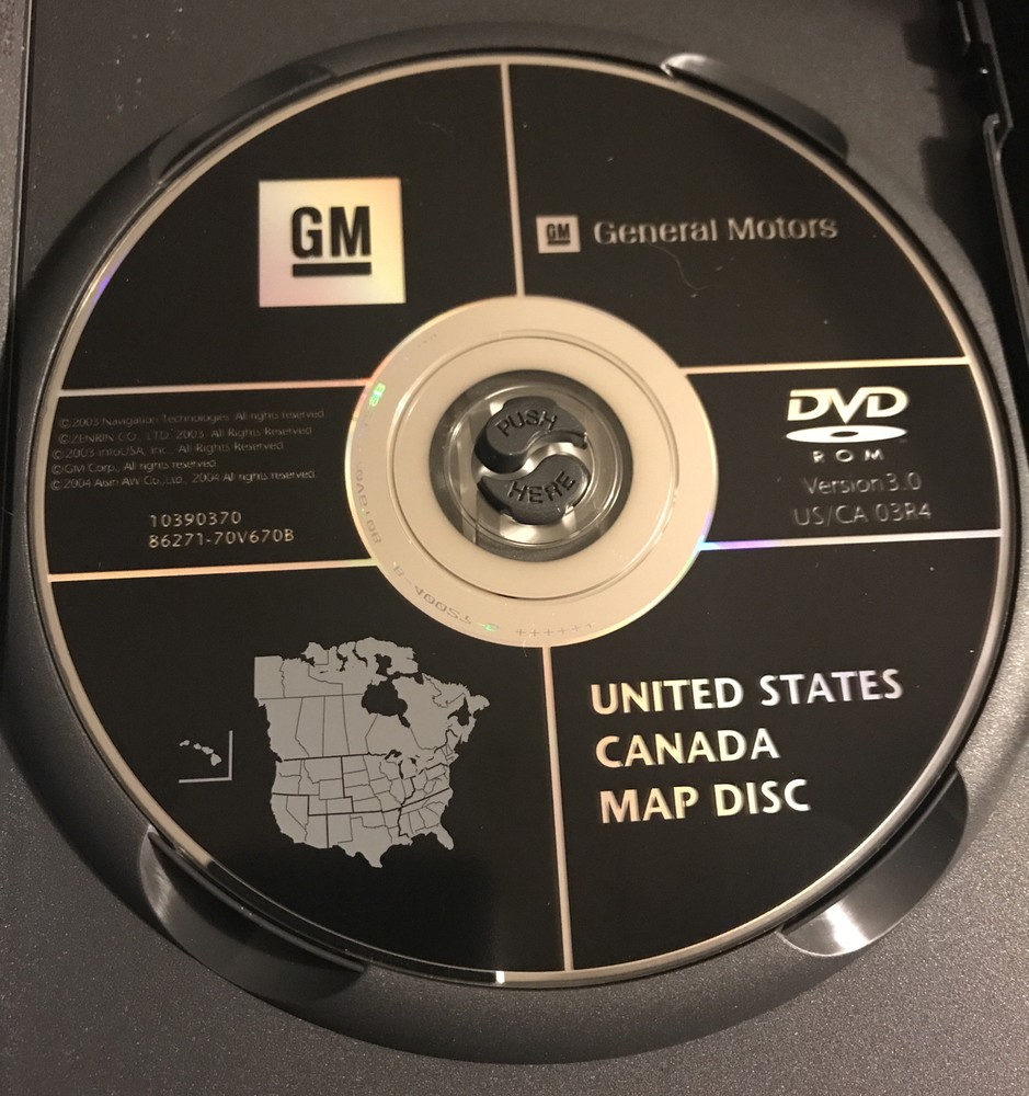 GM Navigation System Map DVD VERSION 3.0 UNITED STATES CANADA USED but Complete