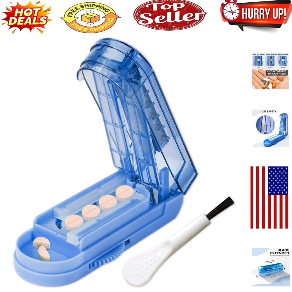Precision Adjustable Pill Cutter for Small Pills