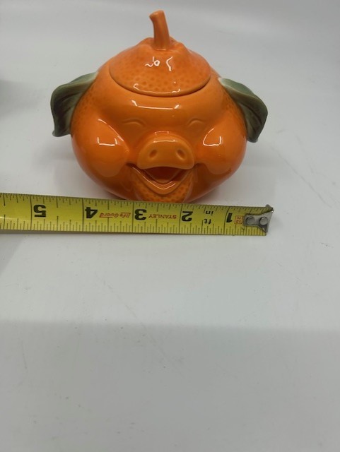Pig Shaped Tea Storage Cermic Container Small Never Used