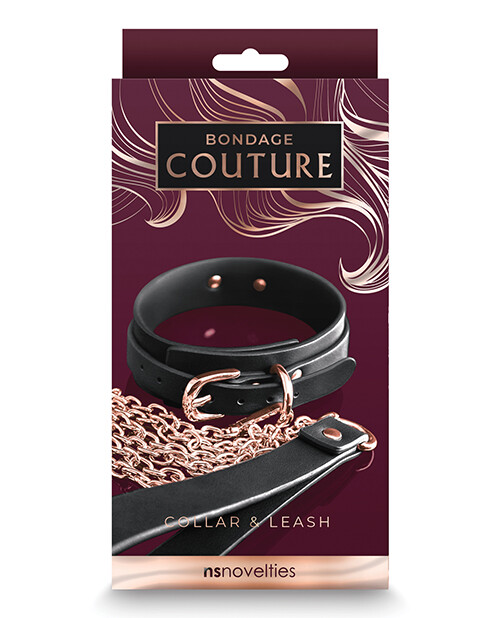 Bondage Couture Collar & Leash Black