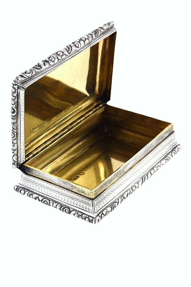 Nathaniel Mills William IV Silver Table Snuff Box 1834