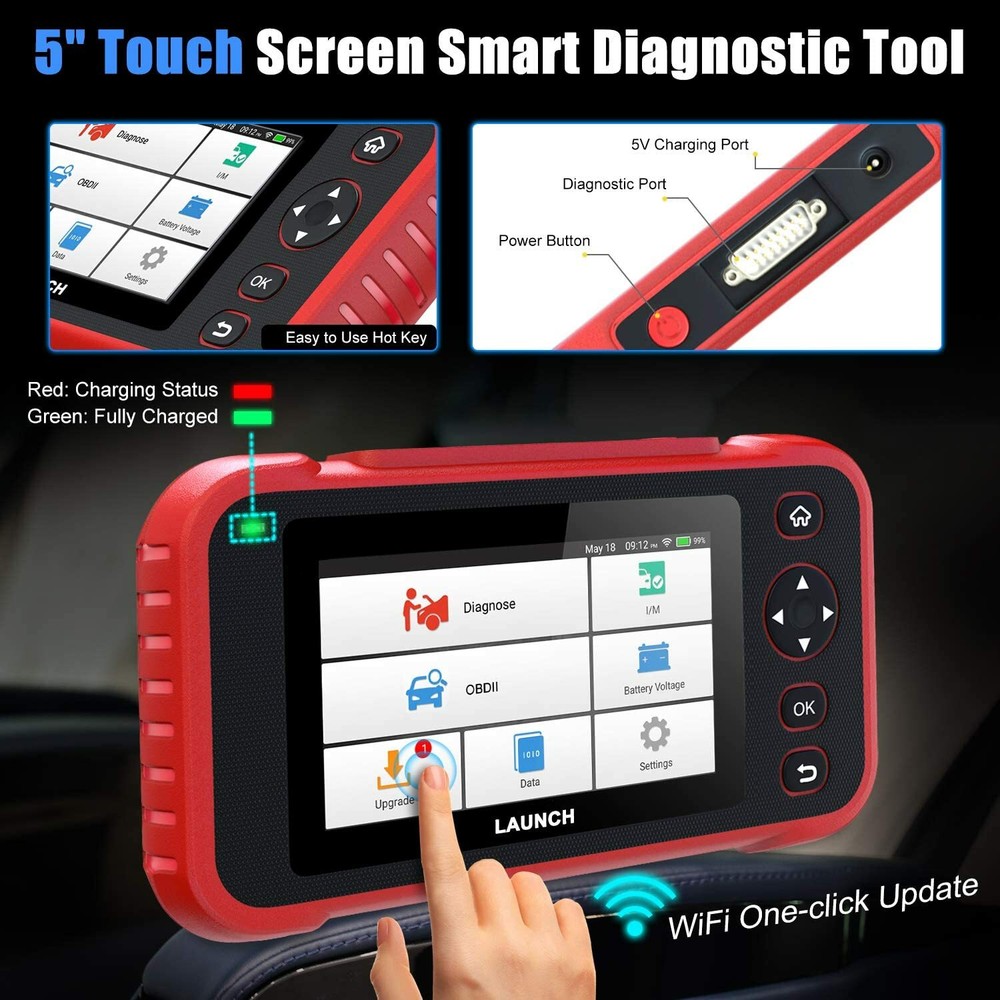 LAUNCH CRP129i OBD2 Scanner ABS SRS Car Diagnostic Tool TCM Engine Code Reader