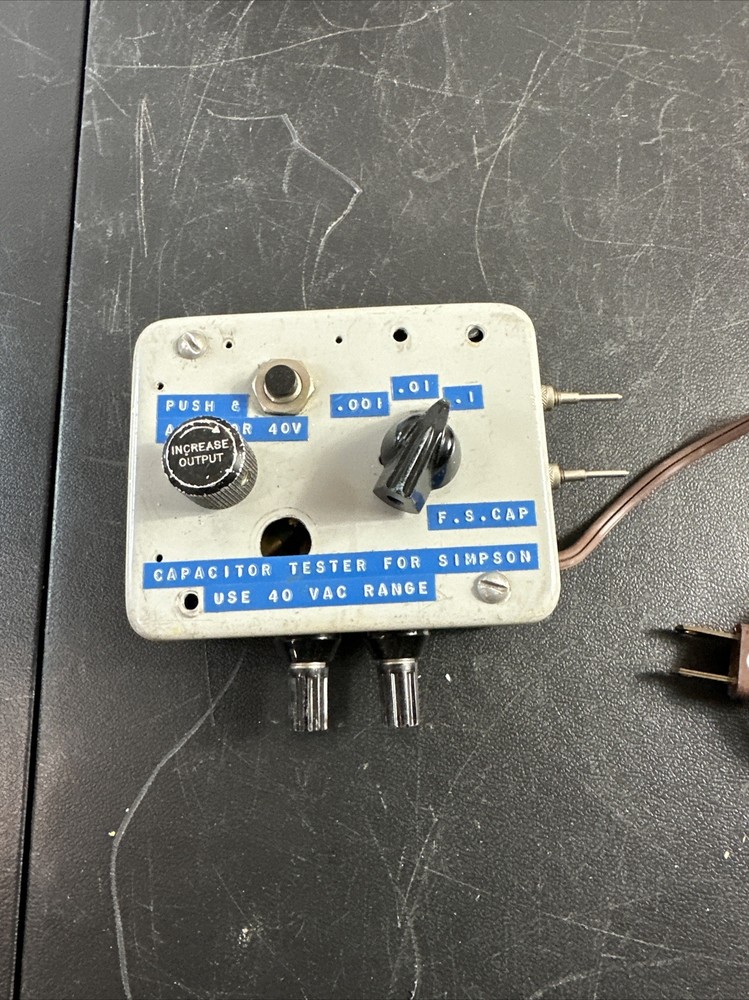 Capacitor Tester For Simpson Use 40 VAC Range