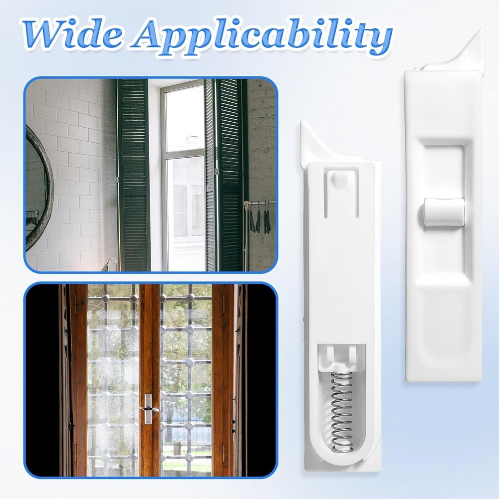 6 Pcs Window Tilt Latch Pairs, White Spring Loaded Latch Replacement Sliding Loc