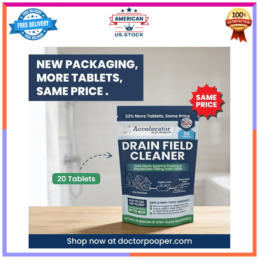 Drain Field Cleaner Tablets – Clears Septic Tanks & Clogs Fast, Odor Control