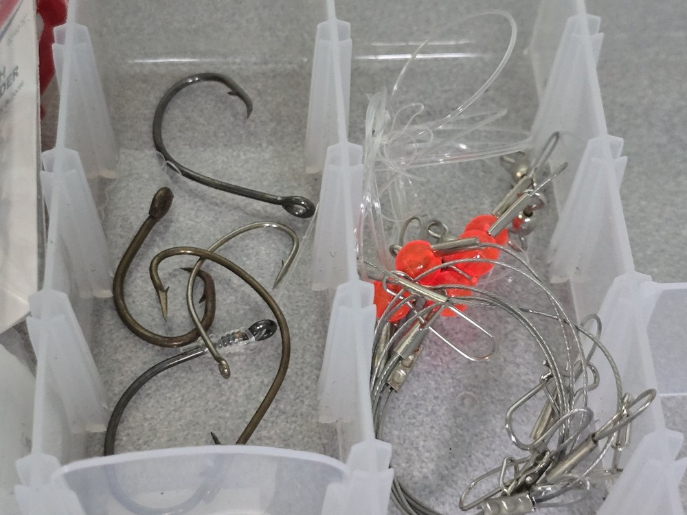 Tackle Box With Hooks Swivels And More
